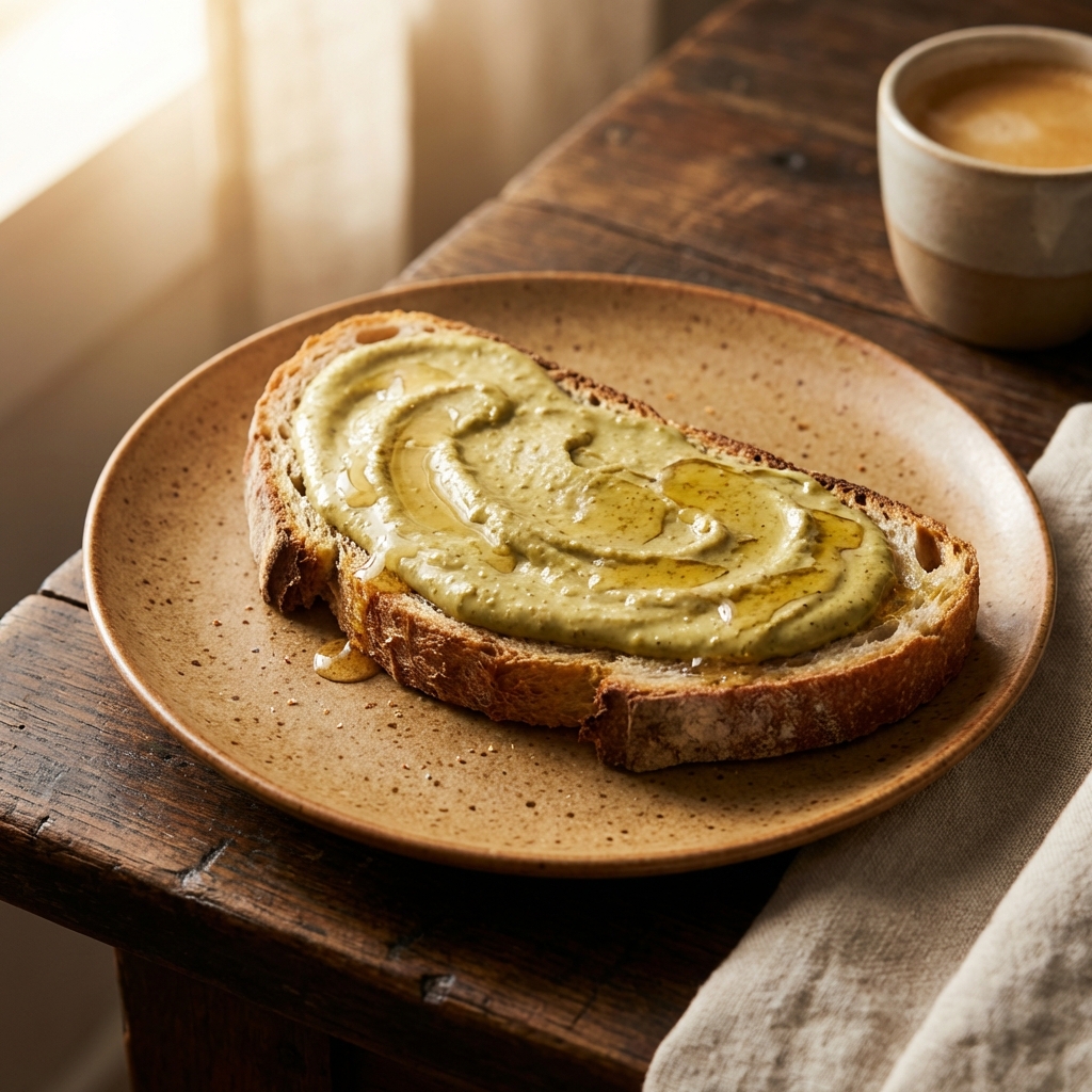 Toast amlou pistache - &eacute;nergie